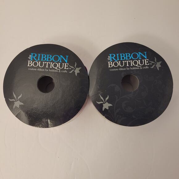 The Ribbon Boutique Lot Of 2 NEW 1.5"x 3 Yards Polka Dot 100 % Polyester - Picture 2 of 5